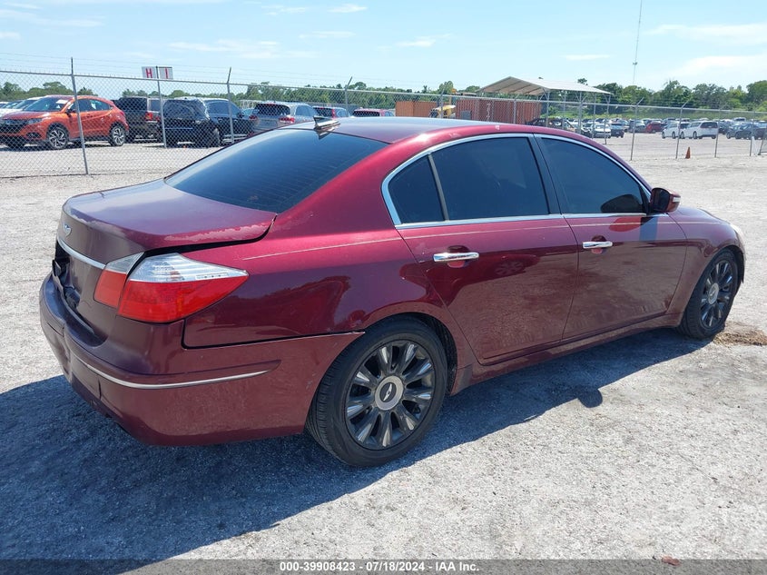 2009 Hyundai Genesis 3.8 VIN: KMHGC46E29U023040 Lot: 39908423