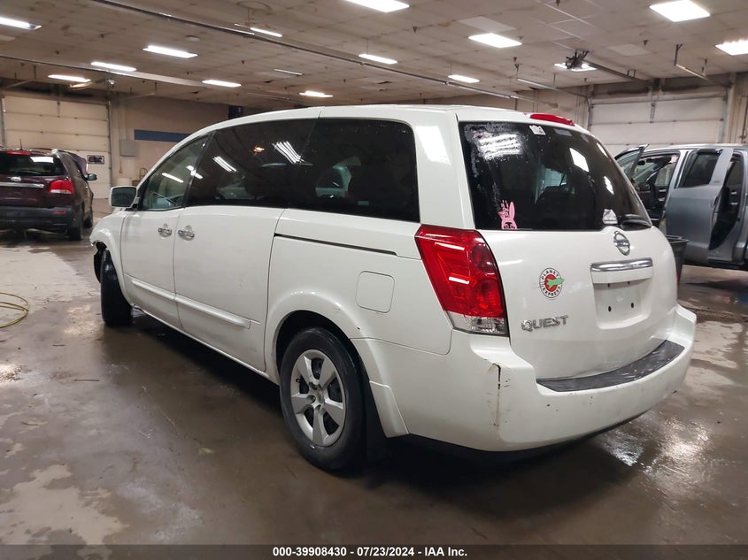 2008 Nissan Quest 3.5 VIN: 5N1BV28U38N100732 Lot: 39908430