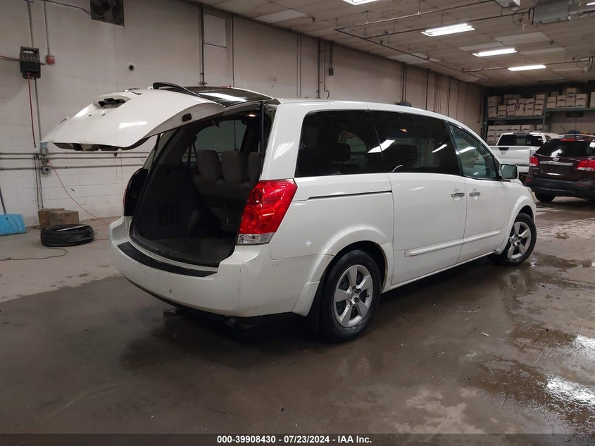 2008 Nissan Quest 3.5 VIN: 5N1BV28U38N100732 Lot: 39908430