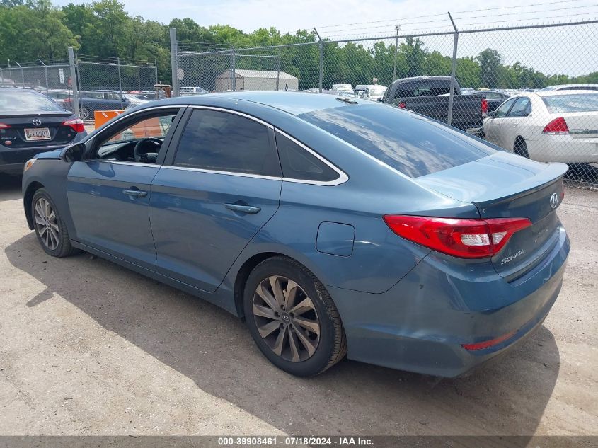 2015 Hyundai Sonata Se VIN: 5NPE24AF6FH166884 Lot: 39908461