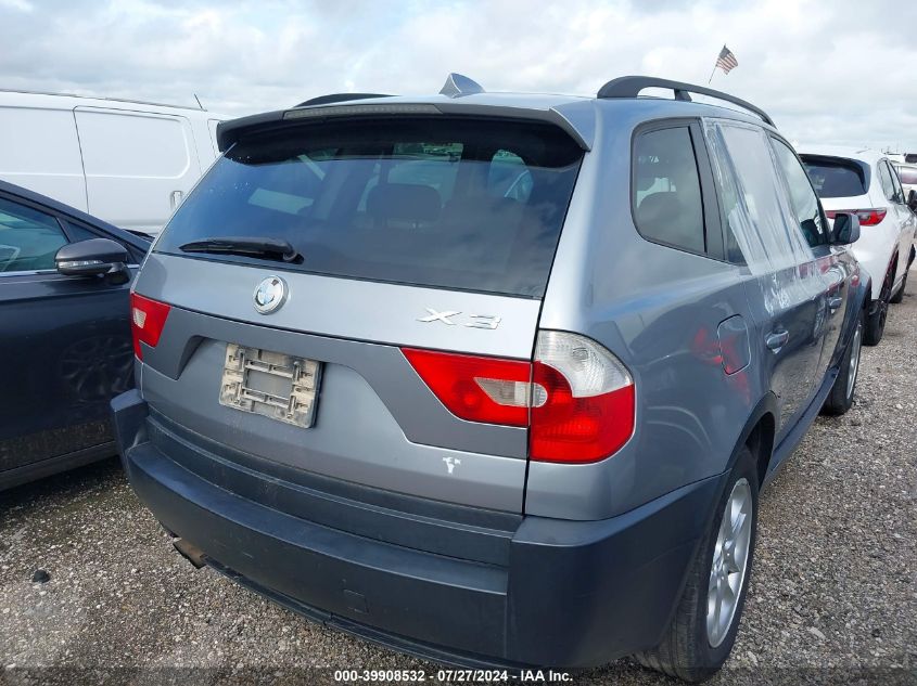 2005 BMW X3 2.5I VIN: WBXPA73465WC49531 Lot: 39908532