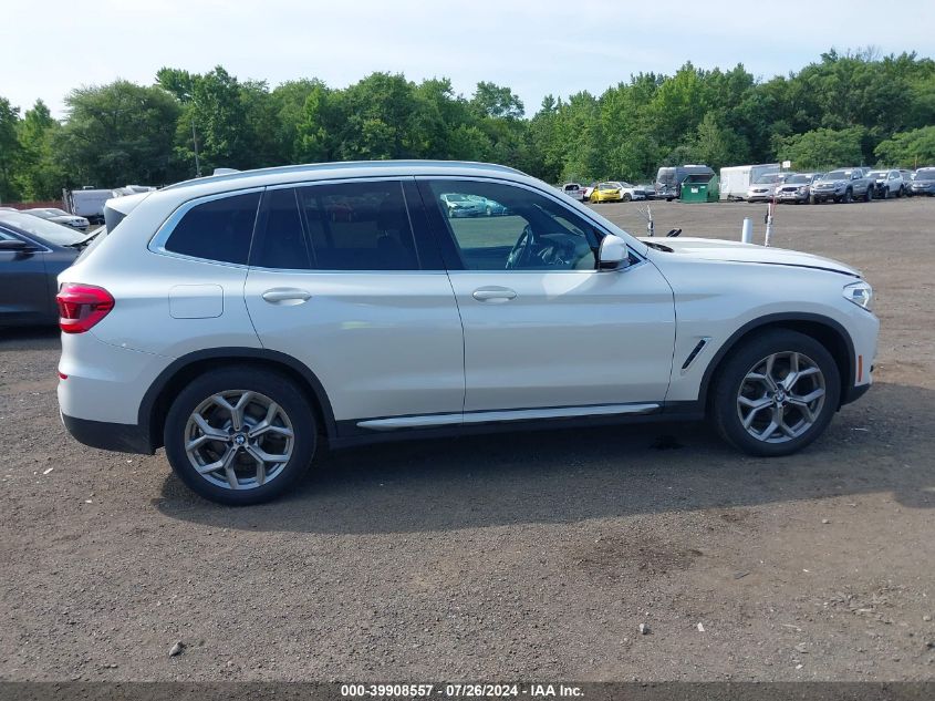 2020 BMW X3 xDrive30I VIN: 5UXTY5C04L9D58668 Lot: 39908557