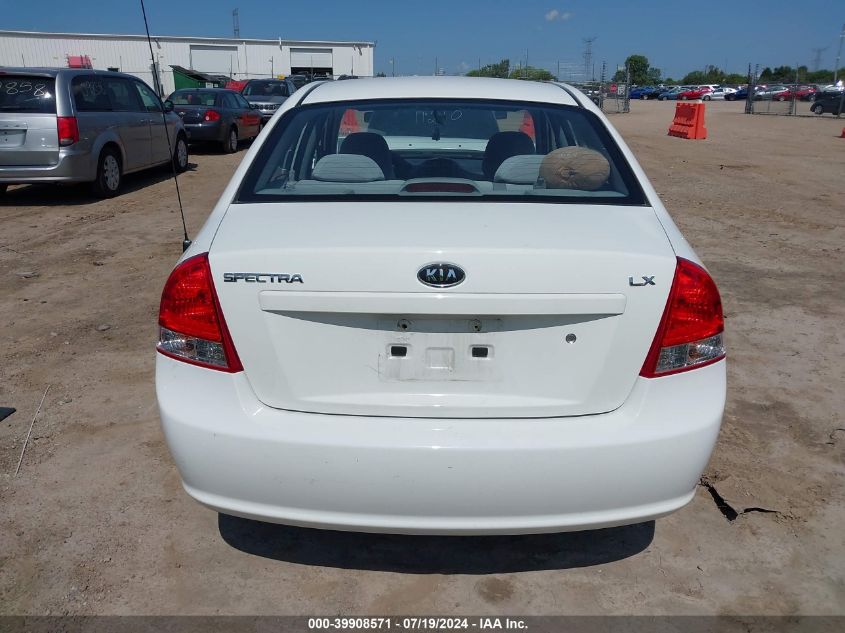 2009 Kia Spectra Lx VIN: KNAFE221595659282 Lot: 39908571