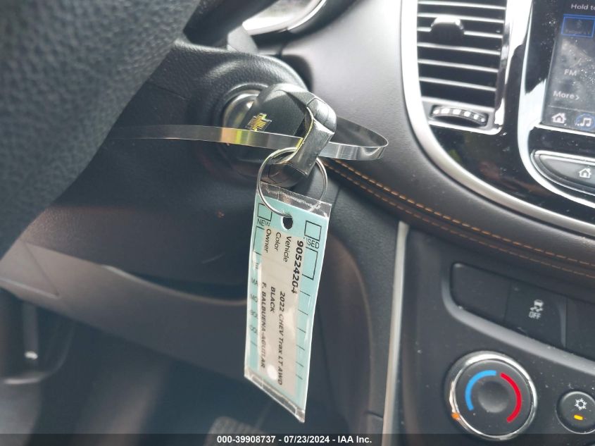 2022 Chevrolet Trax Awd Lt VIN: KL7CJPSM0NB515995 Lot: 39908737