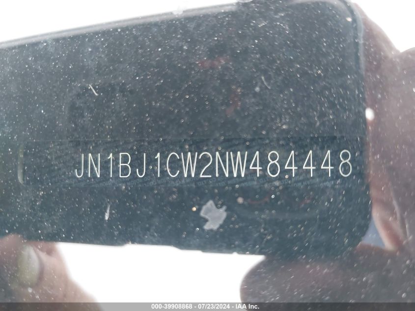 2022 Nissan Rogue Sport Sl VIN: JN1BJ1CW2NW484448 Lot: 39908868