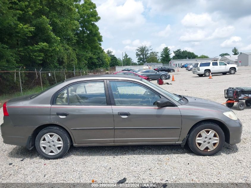 2004 Honda Civic Vp VIN: 2HGES16424H620755 Lot: 39908954