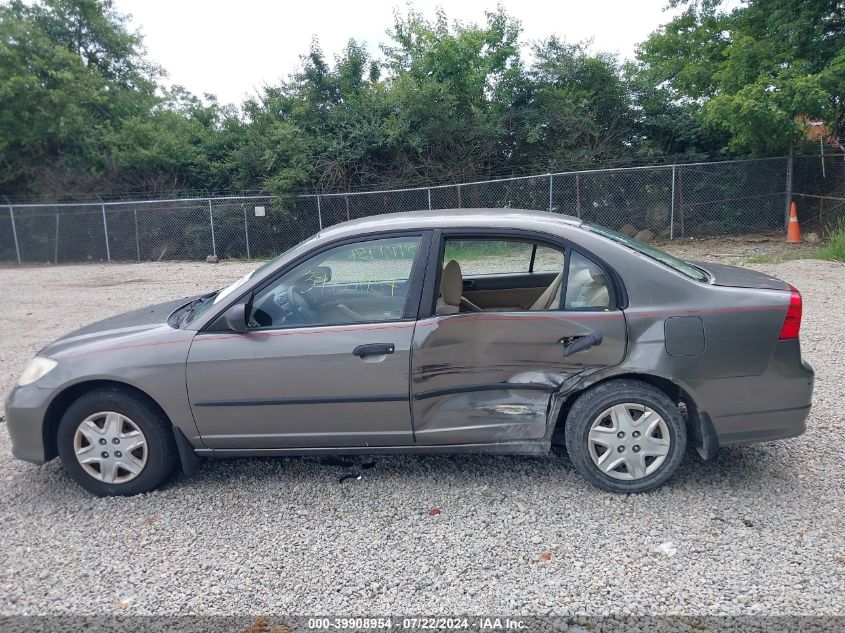 2004 Honda Civic Vp VIN: 2HGES16424H620755 Lot: 39908954