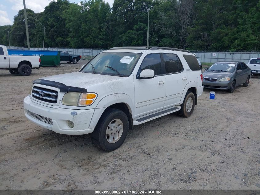 2002 Toyota Sequoia Limited V8 VIN: 5TDZT38A82S071895 Lot: 39909062