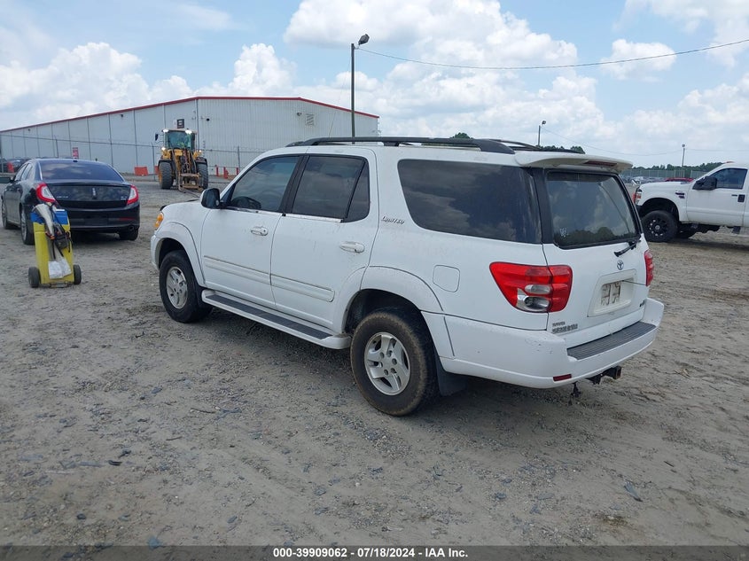 2002 Toyota Sequoia Limited V8 VIN: 5TDZT38A82S071895 Lot: 39909062