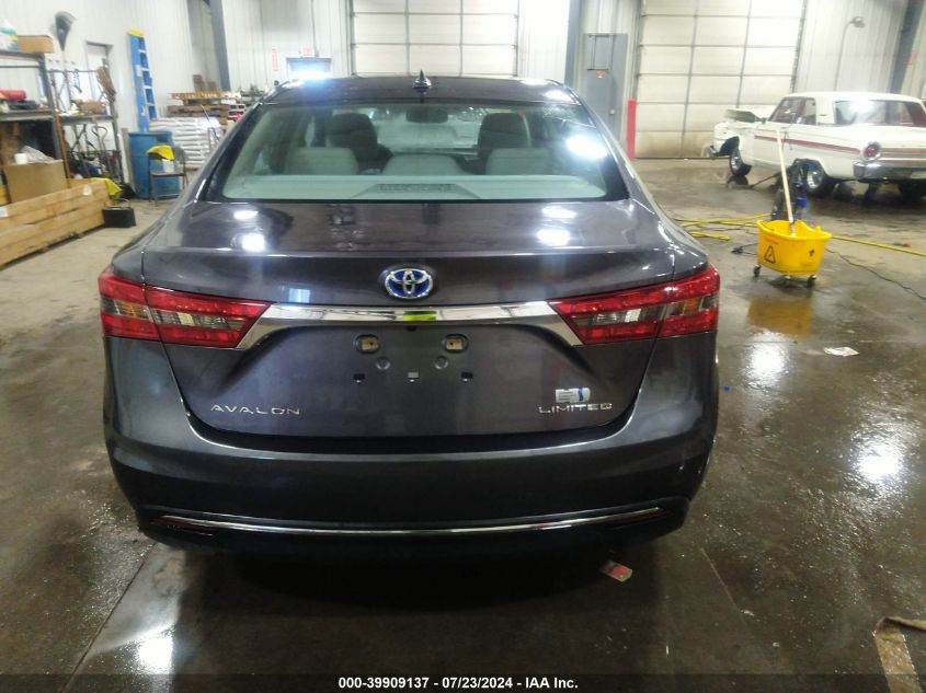 2016 Toyota Avalon Hybrid Limited VIN: 4T1BD1EB6GU049943 Lot: 39909137