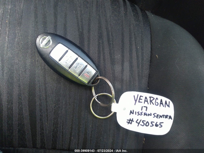 2017 Nissan Sentra Sv VIN: 3N1AB7AP1HY279370 Lot: 39909143