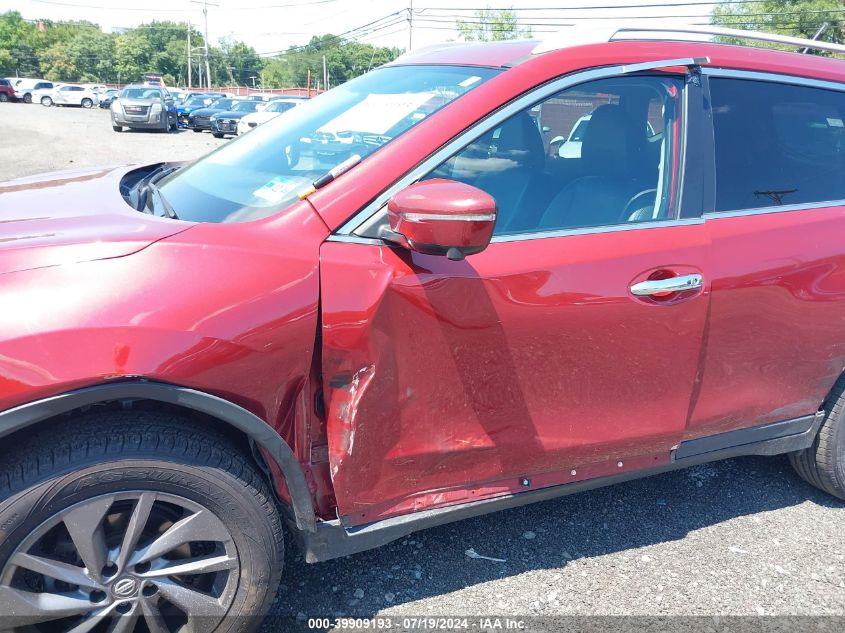2016 Nissan Rogue Sl VIN: 5N1AT2MV2GC921475 Lot: 39909193