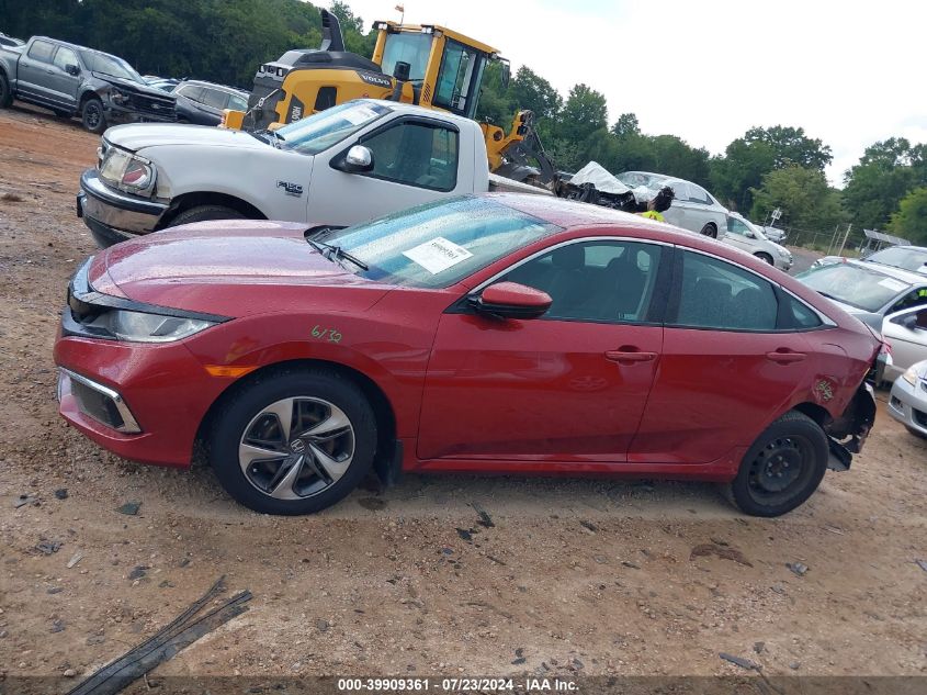2020 Honda Civic Lx VIN: 19XFC2F60LE012458 Lot: 39909361