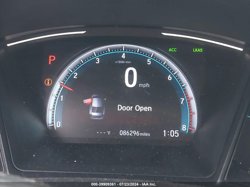 2020 Honda Civic Lx VIN: 19XFC2F60LE012458 Lot: 39909361