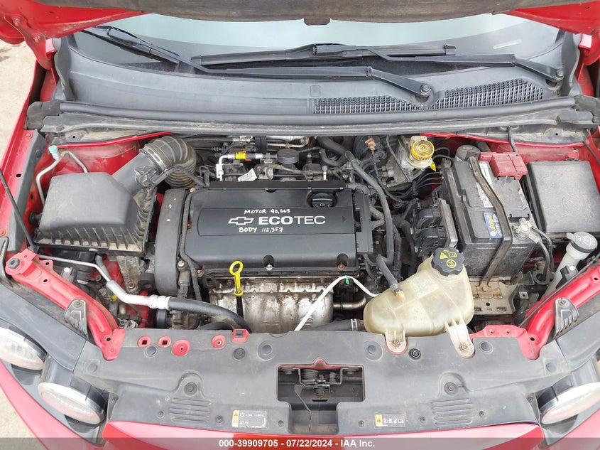 2012 Chevrolet Sonic 2Lt VIN: 1G1JC6SH3C4137795 Lot: 39909705