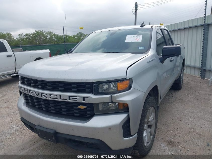 2021 Chevrolet Silverado 1500 2Wd Double Cab Standard Bed Custom VIN: 1GCRWBEK7MZ229708 Lot: 39909726