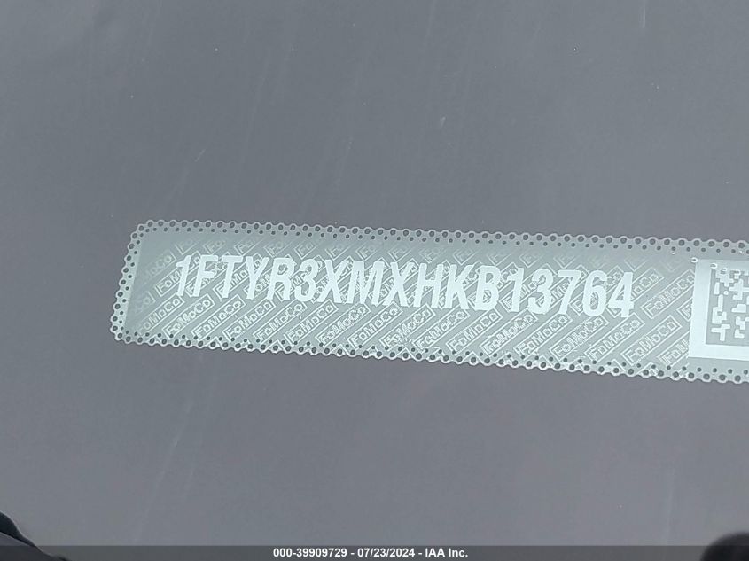 2017 Ford Transit-250 VIN: 1FTYR3XMXHKB13764 Lot: 39909729