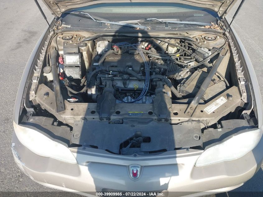 2002 Chevrolet Monte Carlo Ls VIN: 2G1WW15E929288458 Lot: 39909985