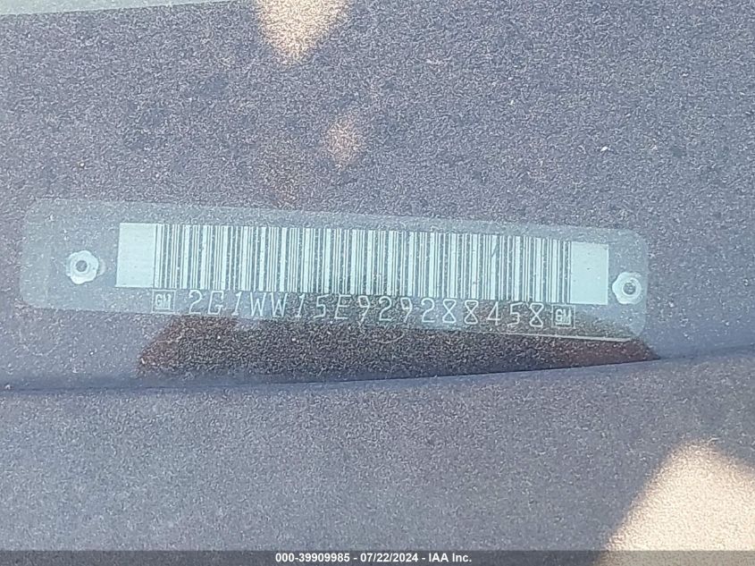 2002 Chevrolet Monte Carlo Ls VIN: 2G1WW15E929288458 Lot: 39909985