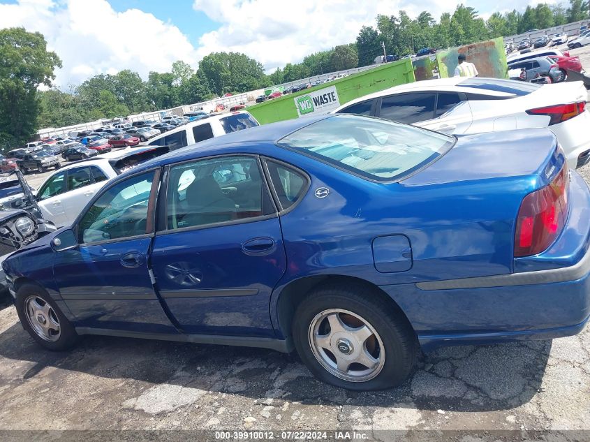 2003 Chevrolet Impala VIN: 2G1WF52E439381465 Lot: 39910012