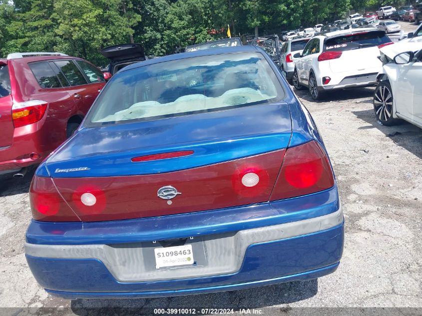 2003 Chevrolet Impala VIN: 2G1WF52E439381465 Lot: 39910012