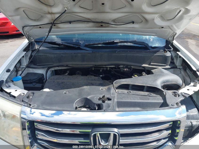 2012 Honda Pilot Ex-L VIN: 5FNYF3H56CB033805 Lot: 39910095