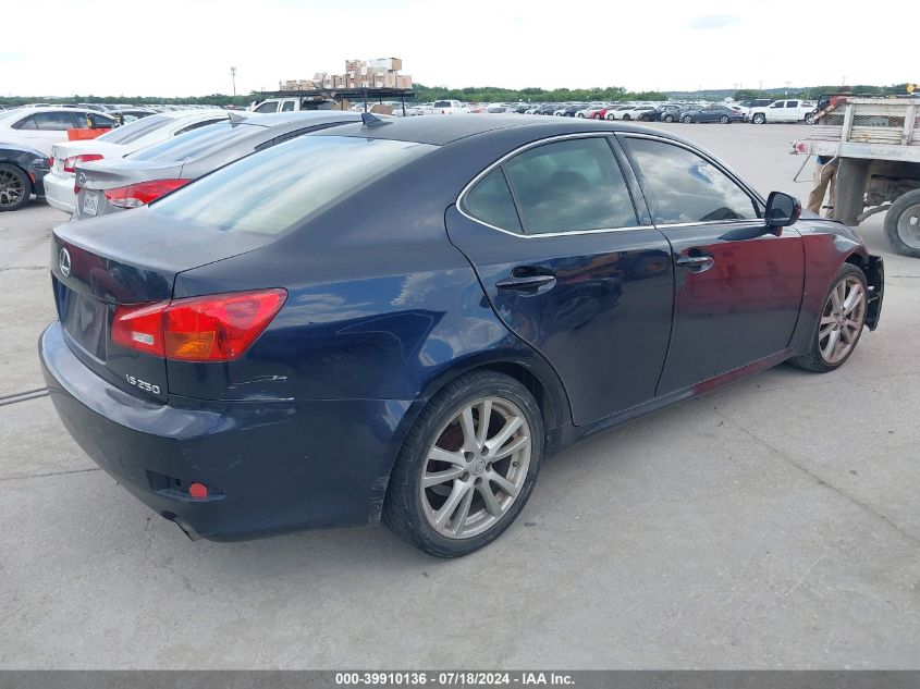 2007 Lexus Is 250 VIN: JTHBK262475049723 Lot: 39910136