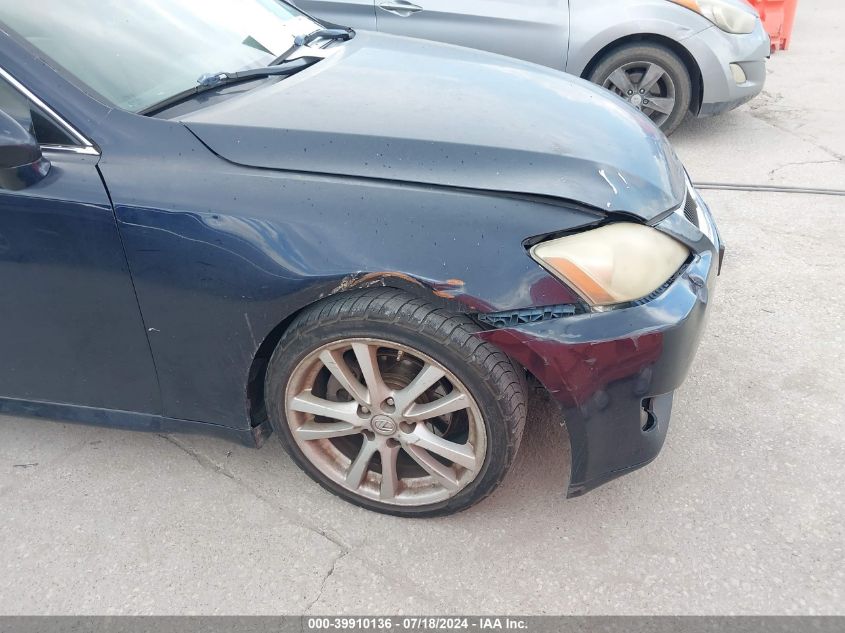 2007 Lexus Is 250 VIN: JTHBK262475049723 Lot: 39910136