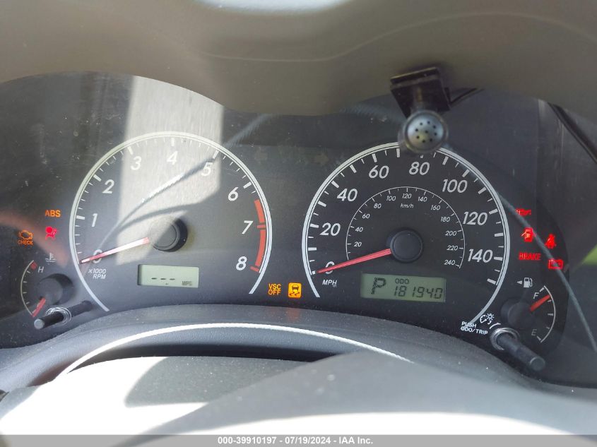 2010 Toyota Corolla Le VIN: 2T1BU4EE5AC315733 Lot: 39910197