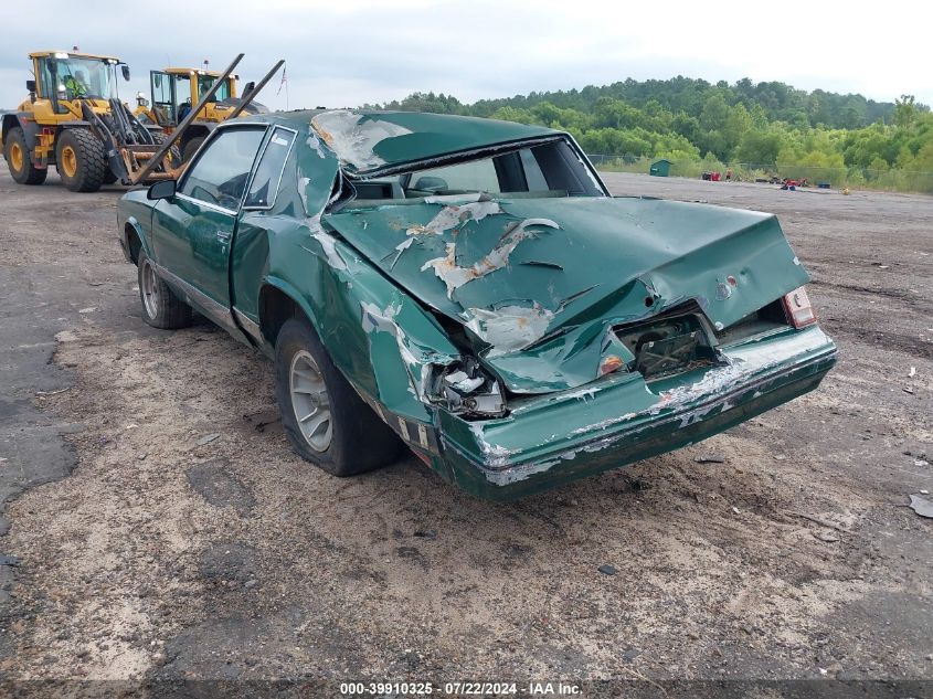 1987 Chevrolet Monte Carlo VIN: 1G1GZ11H5HR110640 Lot: 39910325