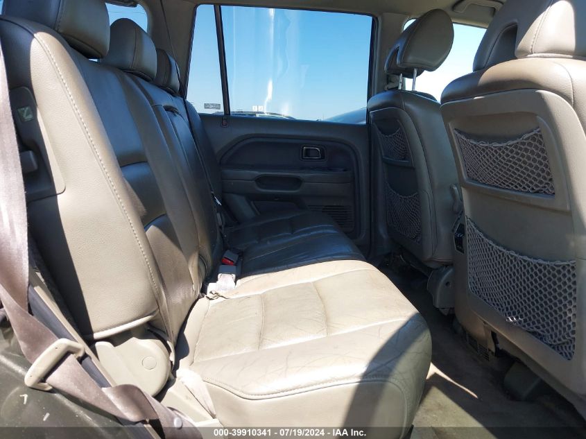 2006 Honda Pilot Ex VIN: 5FNYF28626B043416 Lot: 39910341