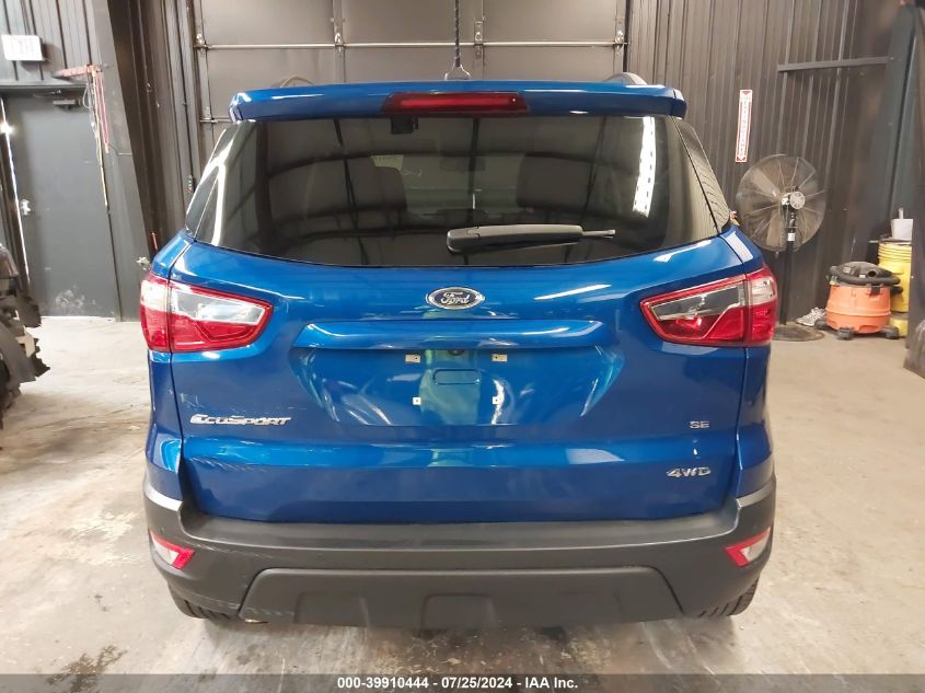 2020 Ford Ecosport Se VIN: MAJ6S3GL0LC347780 Lot: 39910444