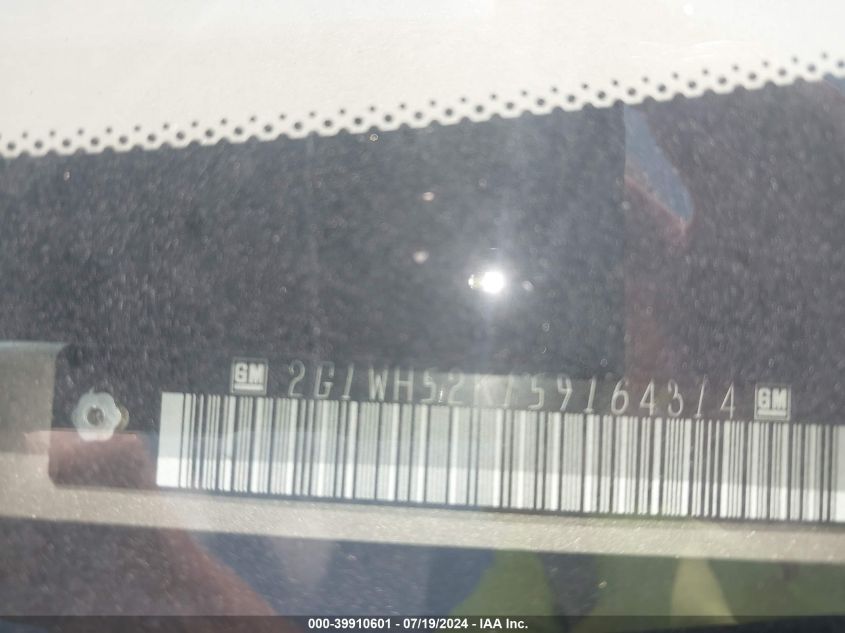 2005 Chevrolet Impala Ls VIN: 2G1WH52K159164314 Lot: 39910601