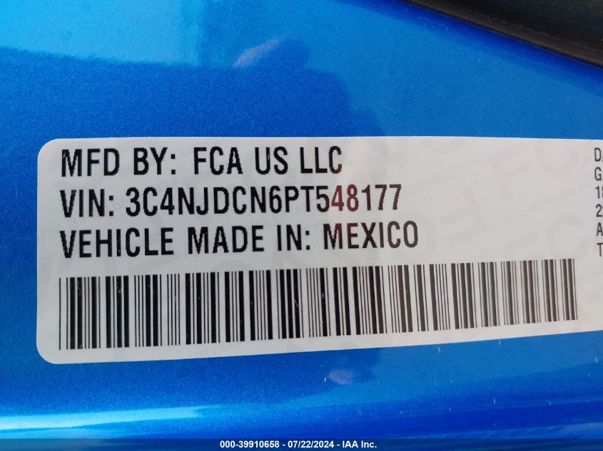 VIN 3C4NJDCN6PT548177 2023 Jeep Compass, Limited 4X4 no.9