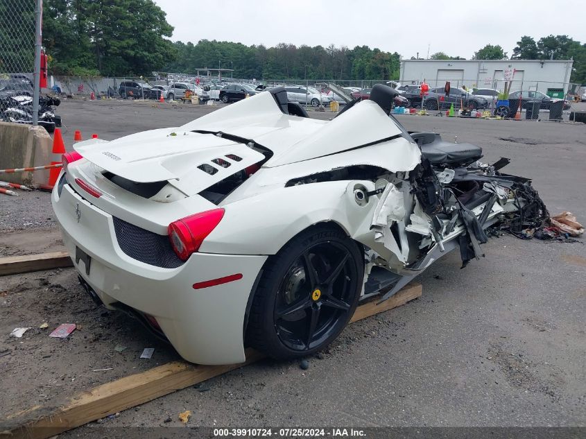 2013 Ferrari 458 Spider VIN: ZFF68NHA6D0189693 Lot: 39910724