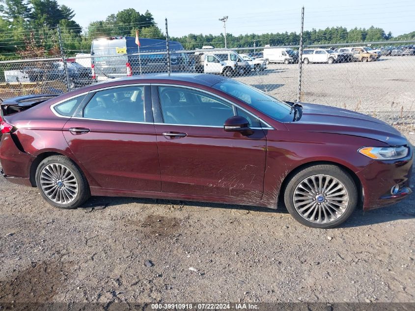 2013 Ford Fusion Titanium VIN: 3FA6P0D98DR122096 Lot: 39910918