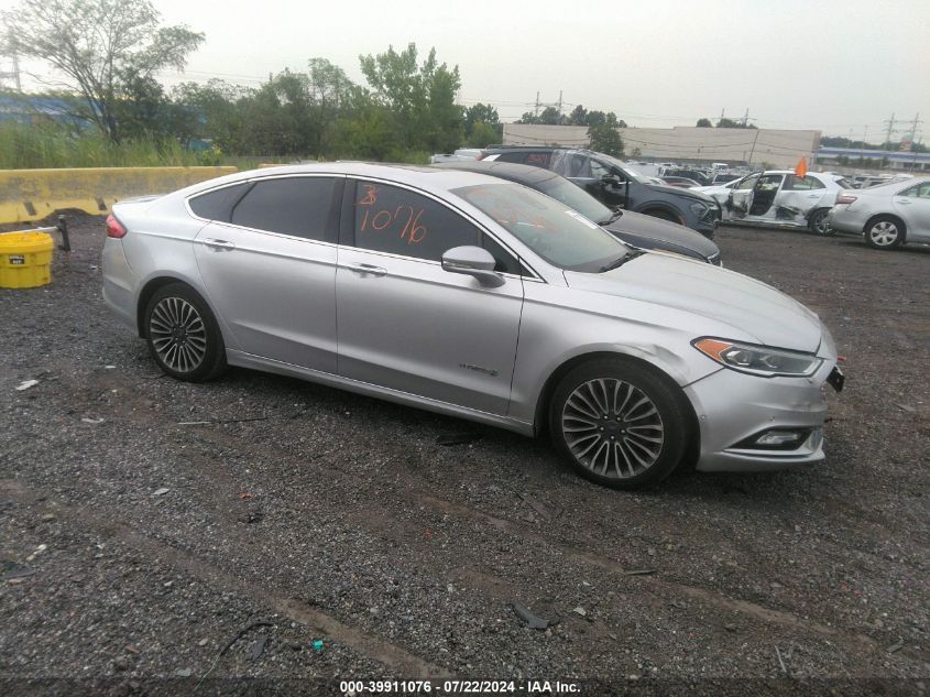 2017 Ford Fusion Hybrid Titanium VIN: 3FA6P0RU2HR250434 Lot: 39911076