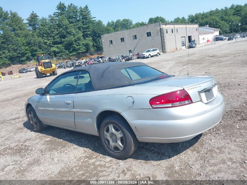 2004 Chrysler Sebring Lx VIN: 1C3EL45R84N196262 Lot: 39911359