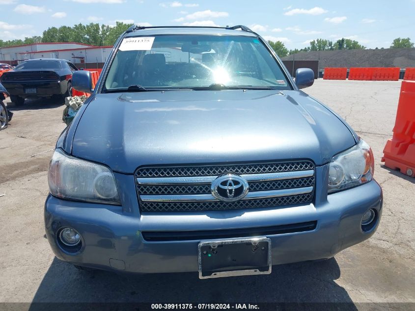 2006 Toyota Highlander Hybrid Limited V6 VIN: JTEEW21A960005001 Lot: 39911375