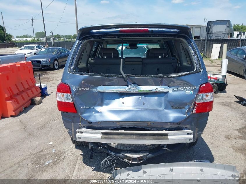 2006 Toyota Highlander Hybrid Limited V6 VIN: JTEEW21A960005001 Lot: 39911375