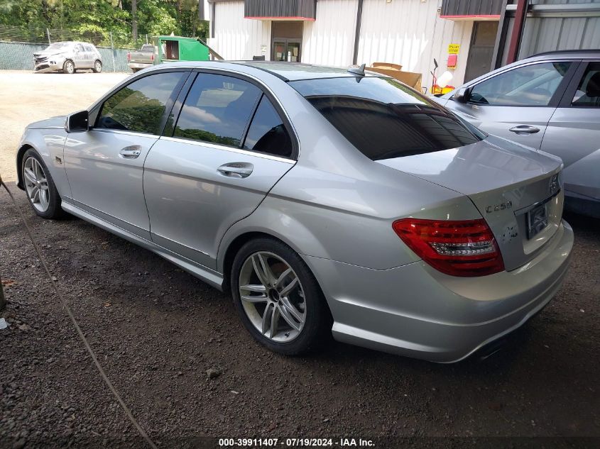 WDDGF4HB8CA622702 | 2012 MERCEDES-BENZ C 250