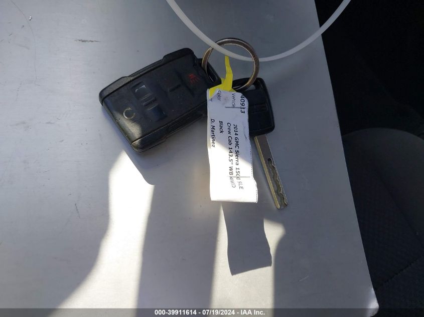 2014 GMC Sierra 1500 Sle VIN: 3GTU2UEC2EG322454 Lot: 39911614