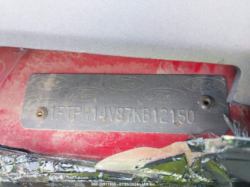 2007 Ford F-150 Fx4/Lariat/Xlt VIN: 1FTPW14V87KB12150 Lot: 39911988