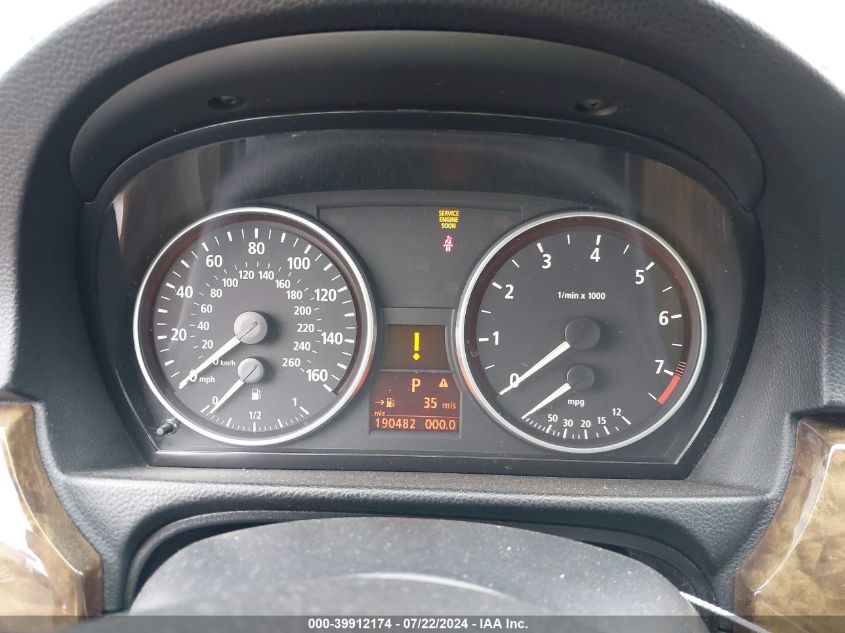 2007 BMW 328Xi VIN: WBAVC93597KX53966 Lot: 39912174