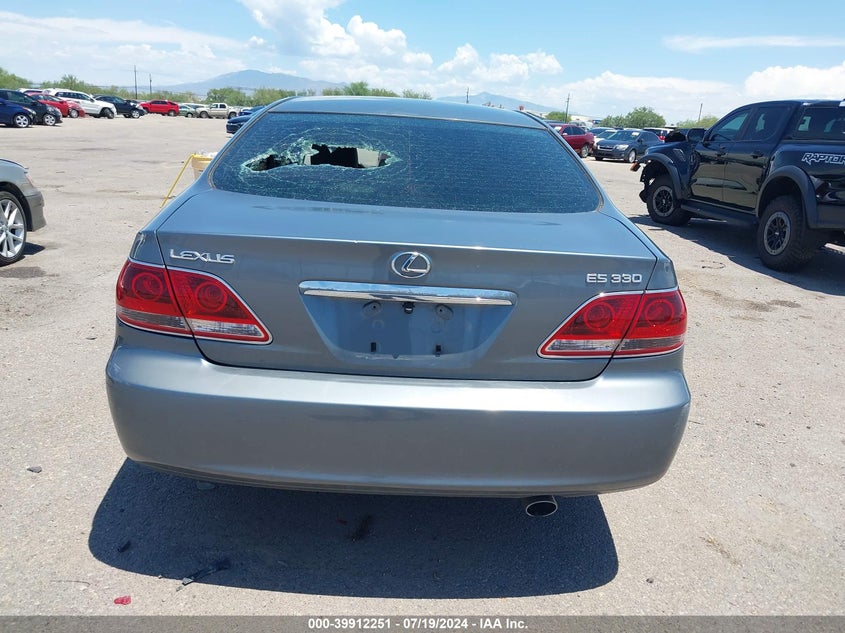 2006 Lexus Es 330 330 VIN: JTHBA30G165161326 Lot: 39912251