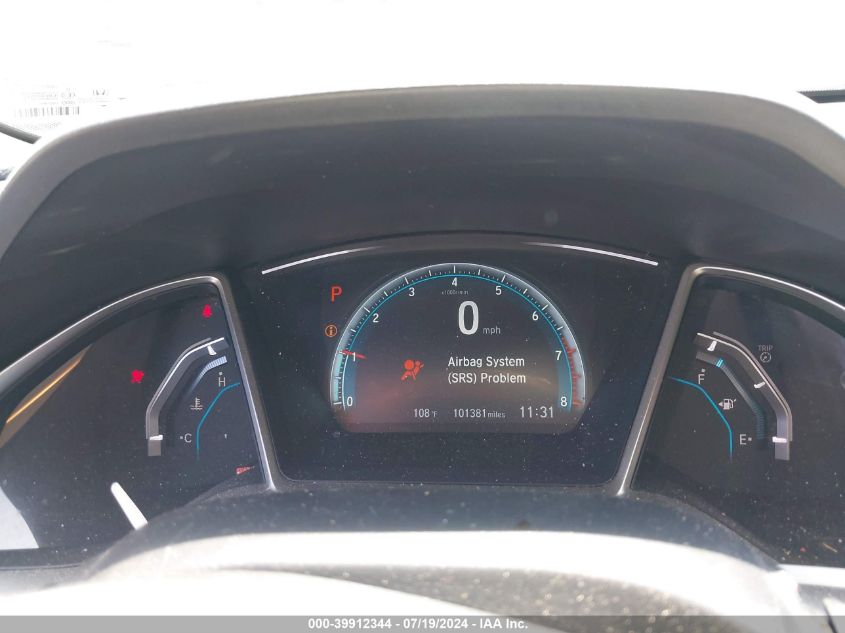 2018 Honda Civic Ex VIN: 2HGFC2F76JH536337 Lot: 39912344