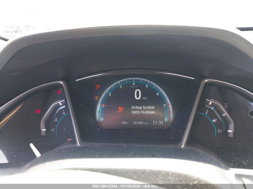 2018 Honda Civic Ex VIN: 2HGFC2F76JH536337 Lot: 39912344