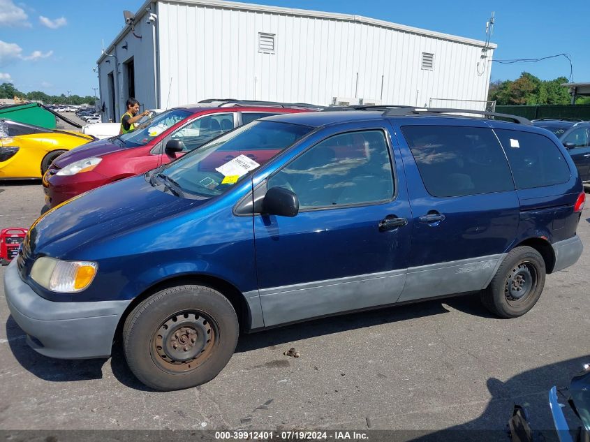2002 Toyota Sienna Ce VIN: 4T3ZF19C82U441589 Lot: 39912401