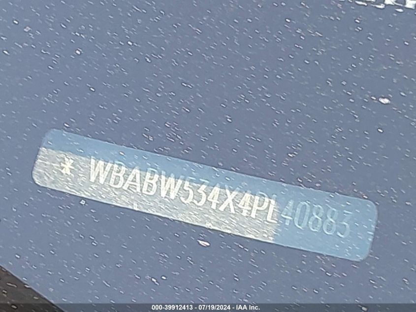 2004 BMW 330Ci VIN: WBABW534X4PL40883 Lot: 39912413