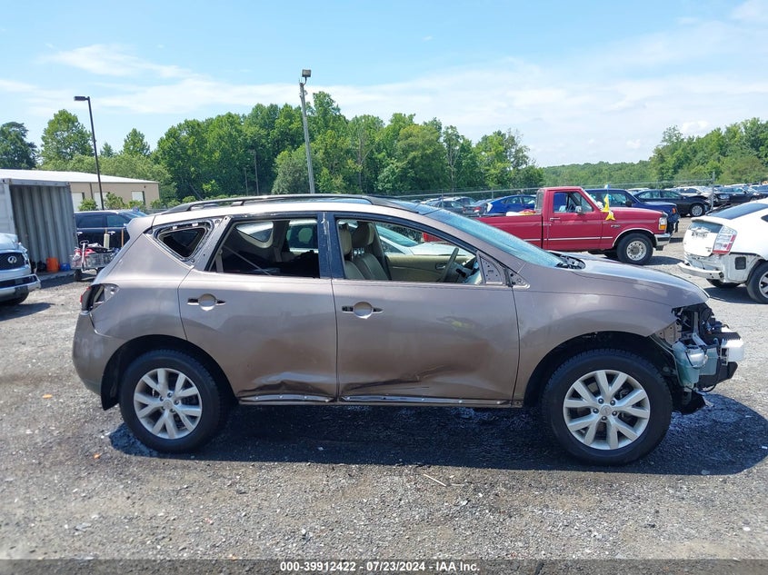 2012 Nissan Murano Sl VIN: JN8AZ1MW5CW229214 Lot: 39912422